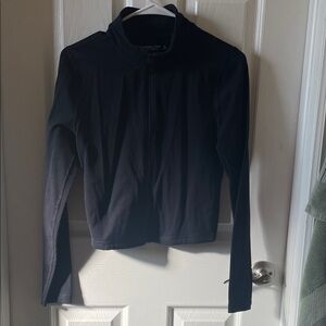 Abercrombie and Fitch Soft A&F Collection medium m workout Black Zip-Up Jacket